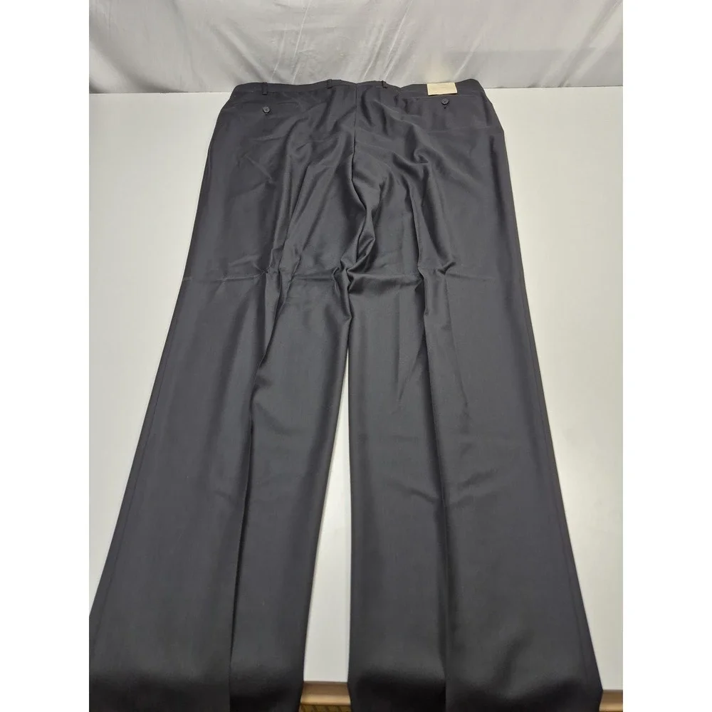 Peerless Couture International Suit Mens 52 Long Black Wool 2 Piece 48W VBC NWT